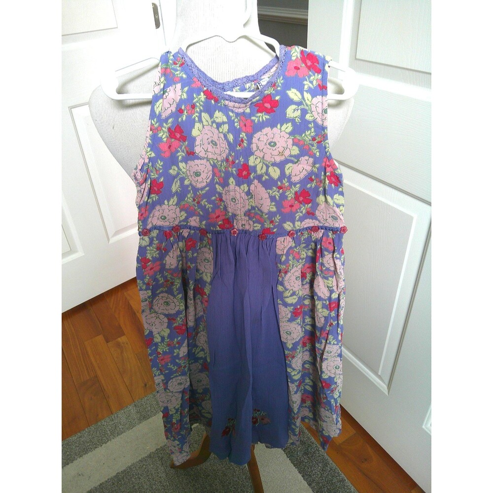 VTG  Sweet April Cornell Cornelloki Sleeveless floral Lavender  Dress Girl 5/6